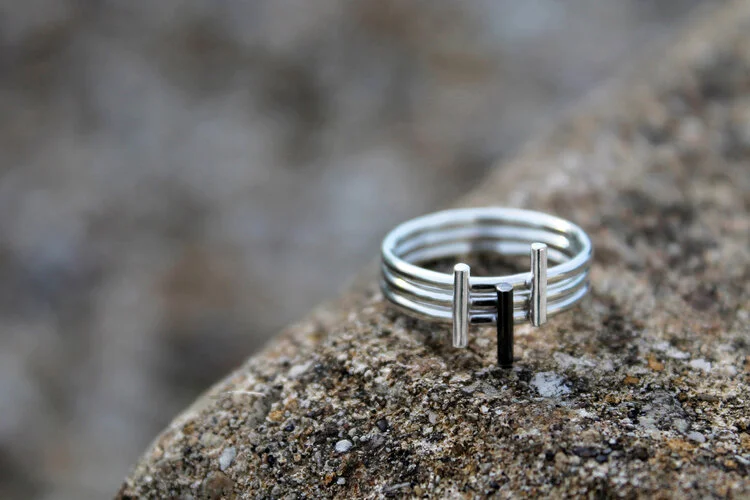 Stacking wedding hot sale ring set